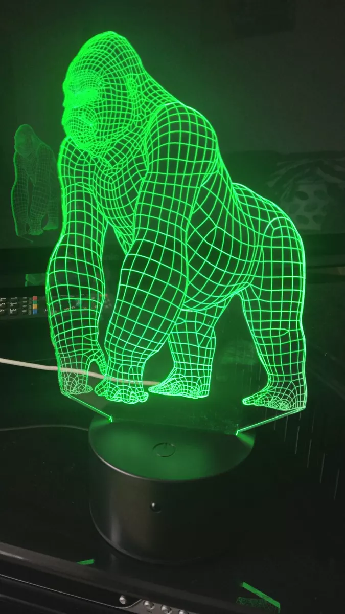 3D Gorilla LED Night Light Touch Table Desk Lamp bedside Lights