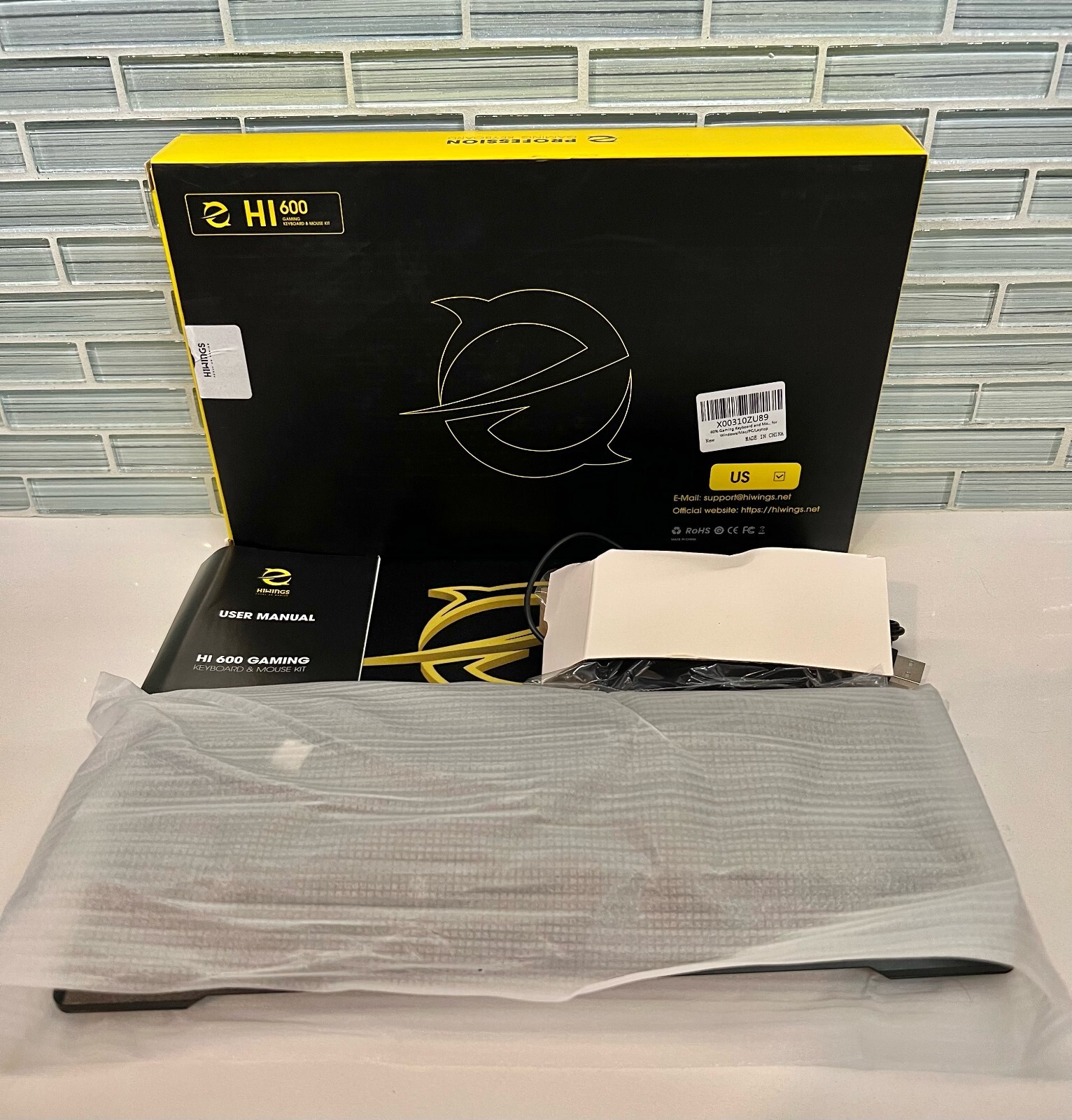 HIWINGS New HI 600 Gaming Keyboard and Mouse Kit, New in Opened box.