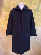 House Of Fraser Black 80% Wool 20% Nylon Lined Jacket. Uk Women's Size 12