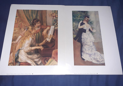 RENOIR 2X A4 POSTKARTE LA DANSE A LA VILLE / JEUNES FILLES AUS MUSEE DORSAY