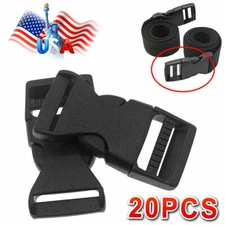 20PCS 1-Inch Extended Buckles - Plastic/Metal for Bags, Straps & DIY Projects