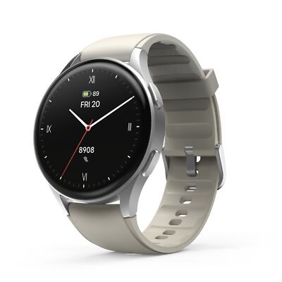 Hama Bluetooth Smartwatch 8900 mit Telefonfunktion 1,32  AMOLED Display Silber