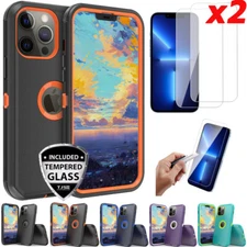 For iPhone 13 Mini/13/13 Pro/13 Pro Max Case Phone Rugged Cover Screen Protector