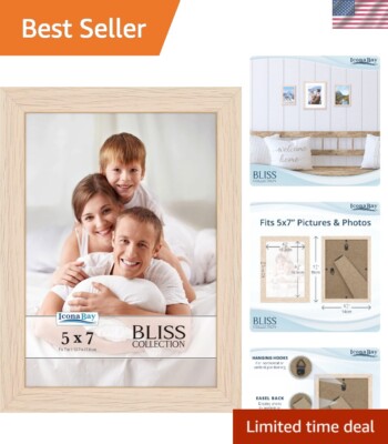 Light Oak 5x7 Picture Frame - Ideal for Grandparents Day or New  Gifts
