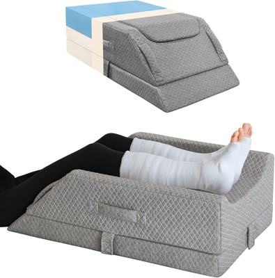 Adjustable Leg Elevation Pillows for Swelling after Surgery, Cooling Memory Foam