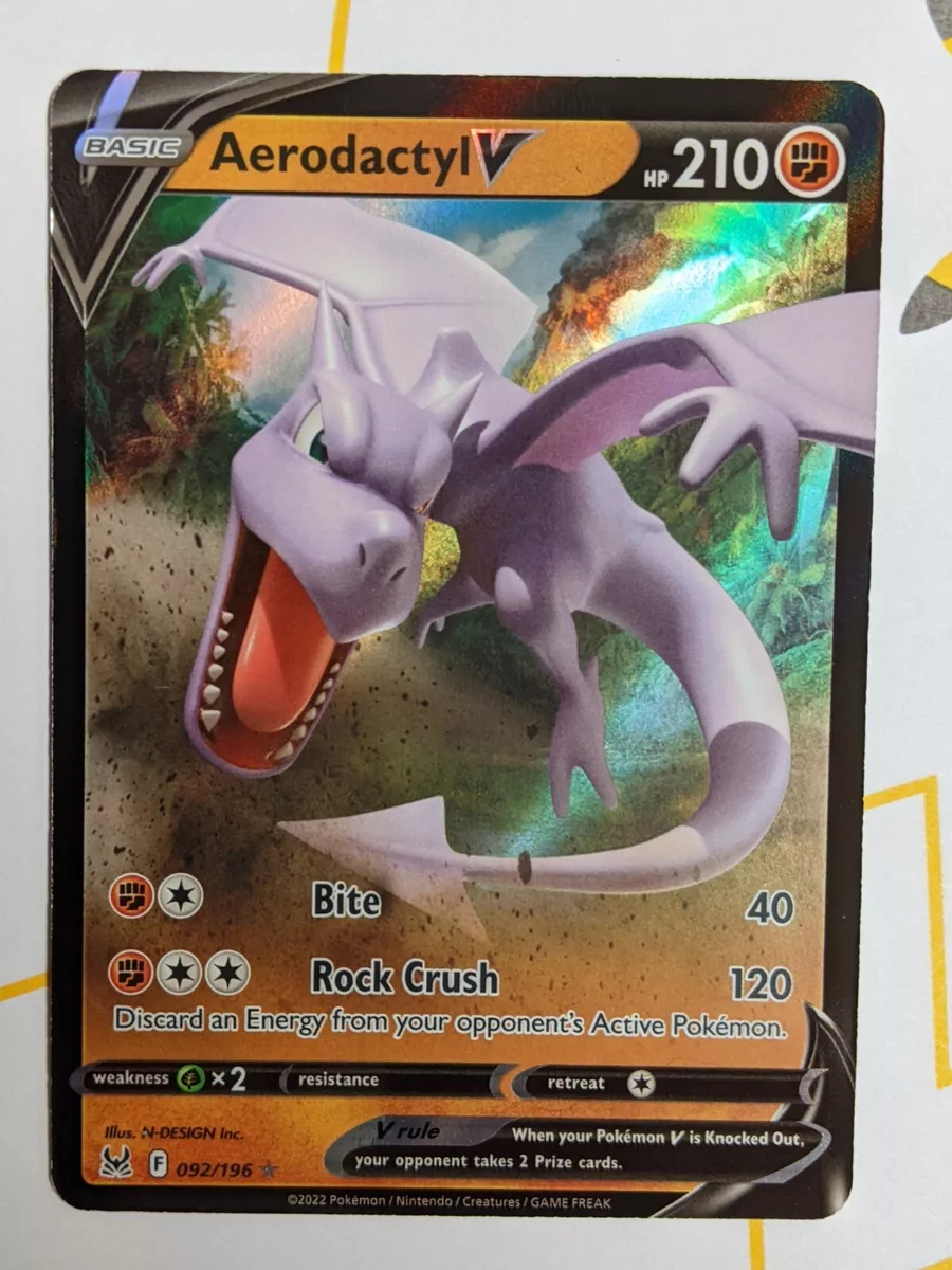  Pokemon - Aerodactyl V - 179/196 Lost Origin Full Art Card :  Toys & Games