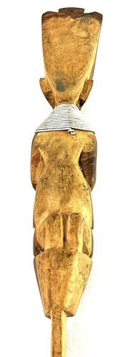 "Cuchara y cuchillo para servir de madera tribal vintage de teca de 15"" de largo" - Imagen 10 de 11