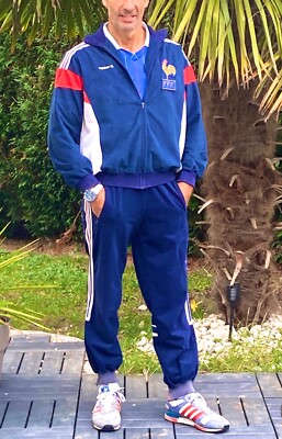 Survêtement complet Adidas challenger 1984 France velours