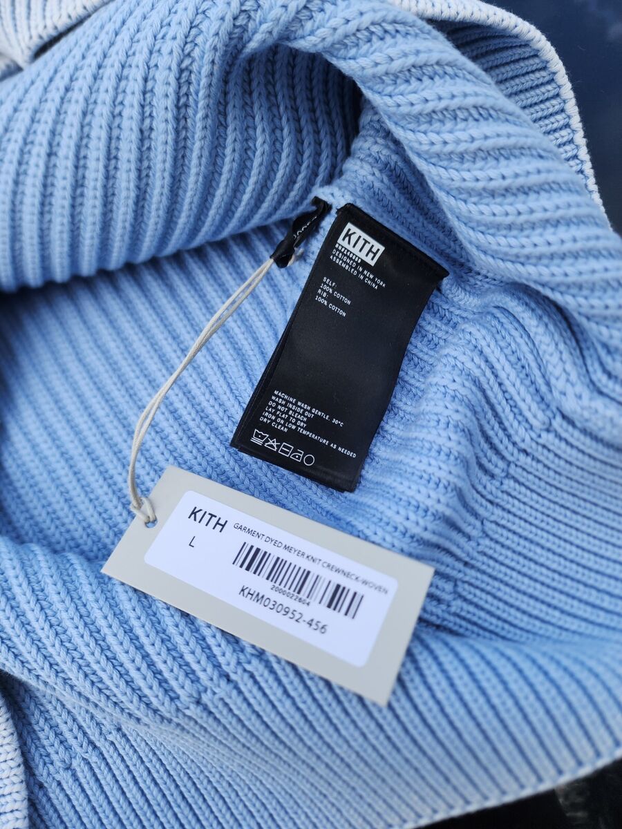 Kith Garment Dyed Meyer Knit Crewneck in Woven Colorway Kith Garment Dyed Meyer Knit Crewneck in Woven Colorway