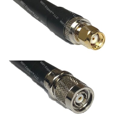 LMR400UF RP-SMA MALE to RP-TNC MALE Coaxial RF Cable USA-Ship Lot
