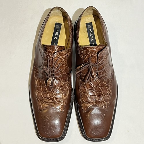 MEZLAN Alligator Crocodile Loafer Shoe Boots Brown Genuine size 13 retail $1200 - Picture 3 of 16