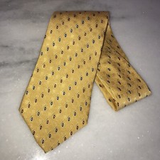 Jos A Bank Corporate Collection Men's Silk Neck Tie-Yellow Blue Red Pattern