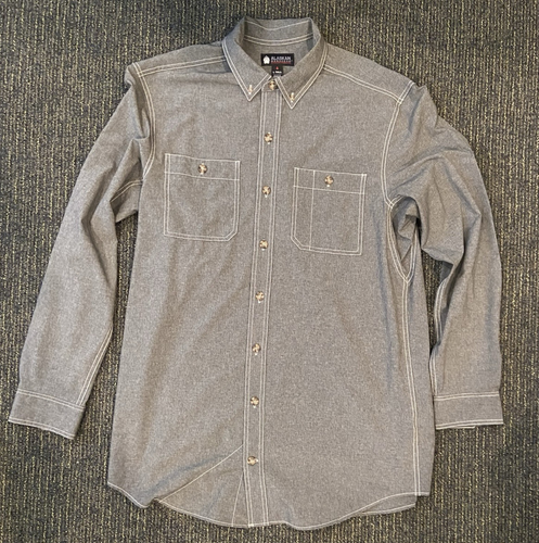Chemise Manches Longues Express Taille S - Coton Bleu Et Gris - Neuf Sans étiquettes