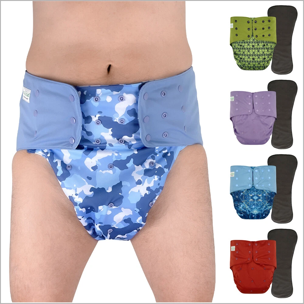 ECOABLE Cloth Diaper Cover 2.0 with Snap-in Insert for Special Needs Adults