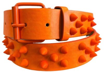 Spike Punk Rocker Bonded Leather Belt Emo Belt Sizes Small to 2XL ( 5 colors)