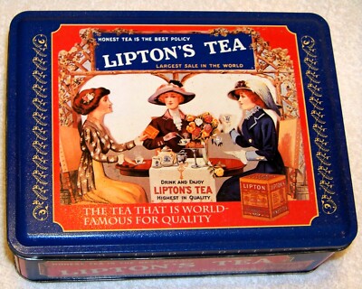Vintage Collectible Limited Edition Lipton Tea Tin (Holds 72 Bags)