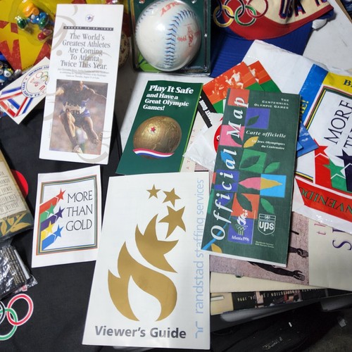 Over 100 pcs 1996 Atlanta Olympics Memorabilia new izzy pins maps cups new lot - Picture 11 of 24