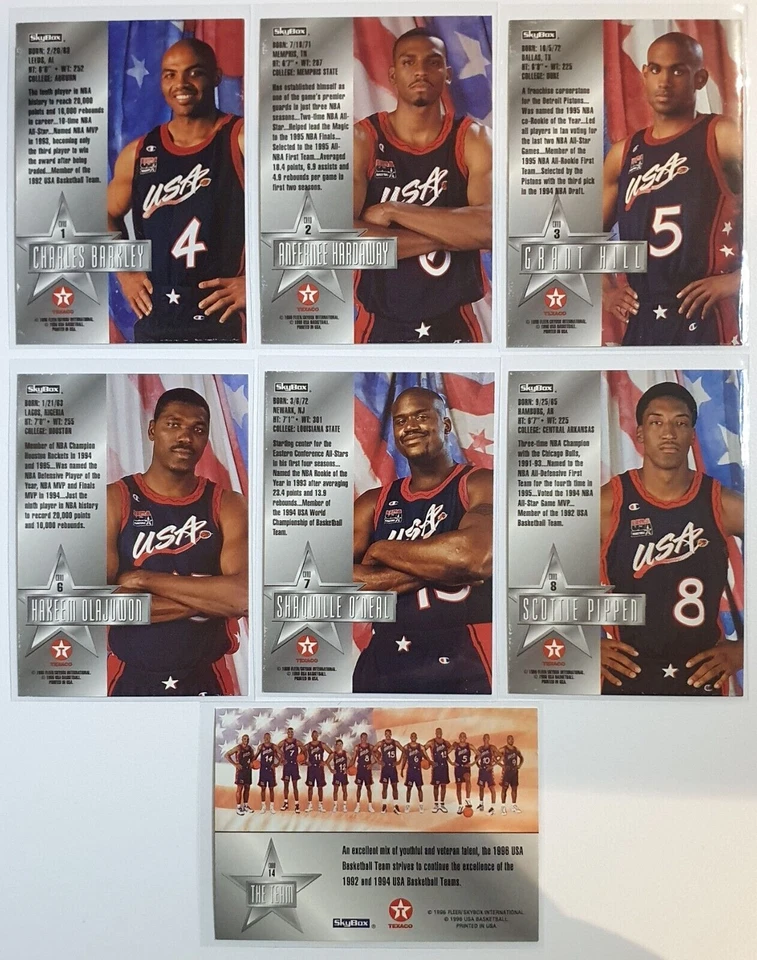 1996 Skybox Team USA Basketball Dream Team II - COMPLETE 14 CARD SET - Image 3 of 4