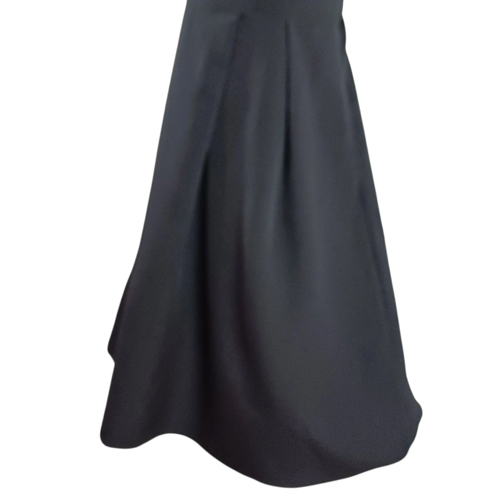 UNDERCOVER Abito midi Elia.Cher nero aderente e svasato XS incrociato dietro cocktail zip e tasche