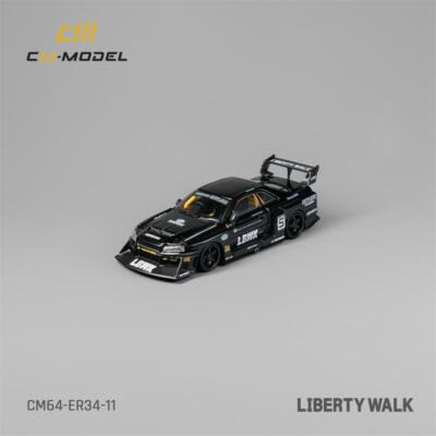 CM-MODEL 1/64 LB-シルエットWORKS ER34 CM Model 1:64 Scale Nissan Skyline ER34 LBWK Super