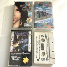 Prince Cassette Tapes Lot of 4 Purple Rain Graffiti Bridge Around the World Day
