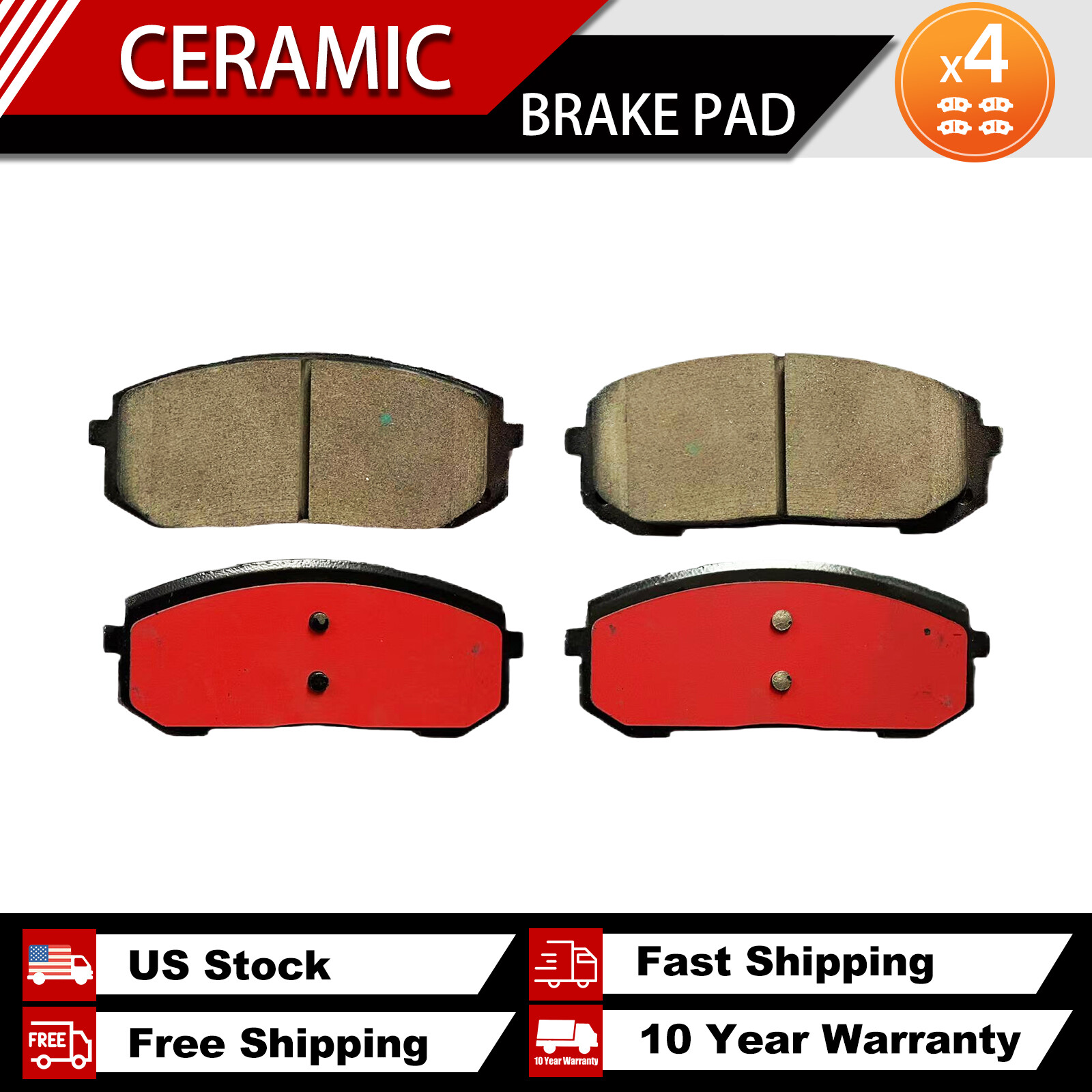 Front Ceramic Brake Pads D2302 Fit for KIA K5 2021 - 2023