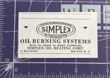 SIMPLEX OIL HEATING COMPANY SMALL 1939 PRINT AD