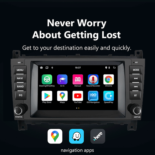for MERCEDES BENZ C CLK W203 W209 Stereo CarPlay Navigation+BT Head Unit 4+64G - Picture 11 of 14
