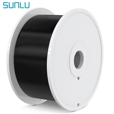 SUNLU Große 5KG/Spule PETG 3D Drucker Filament 1,75mm Hohe Zähigkeit Schwarz