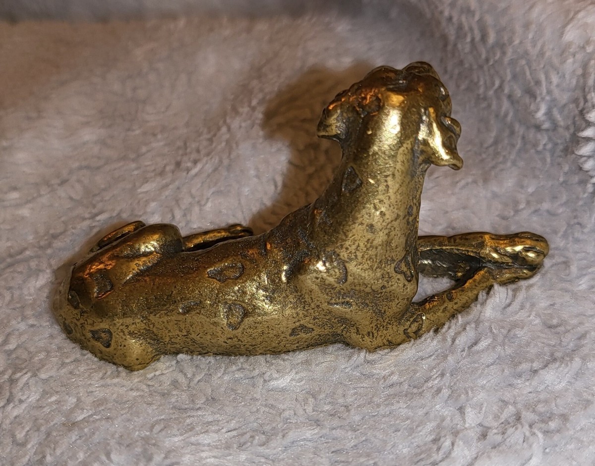 Dalmatian Dog Ornament Vintage Retro Disney 101 Figurine Gold Lustre  Antique US