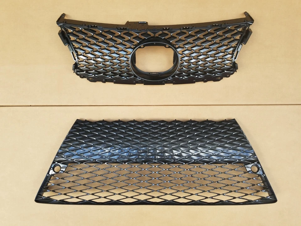 Conjunto de 2 peças 2014-2016 LEXUS IS250 IS350 F-SPORT para-choque dianteiro grade superior inferior NOVO - Imagem 2 de 3