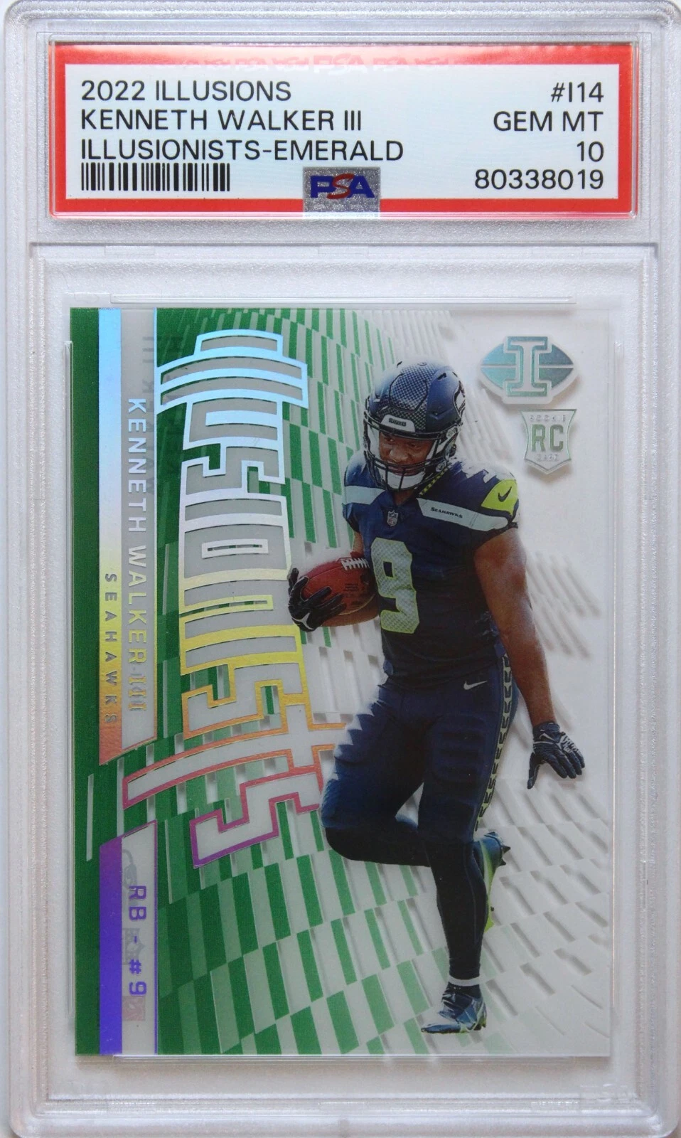 Kenneth Walker III Panini Illusions Illusionists #I14 Emerald