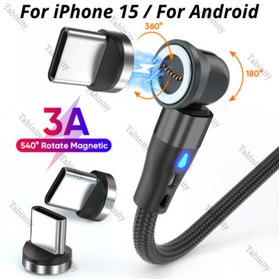 For iPhone 15 16 Pro Plus USB C Type C Magnetic Fast Charger Adapter Cable Cord