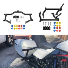 Front Engine Guard Saddlebag Crash Bar for Harley Road Street Glide 2009-2023