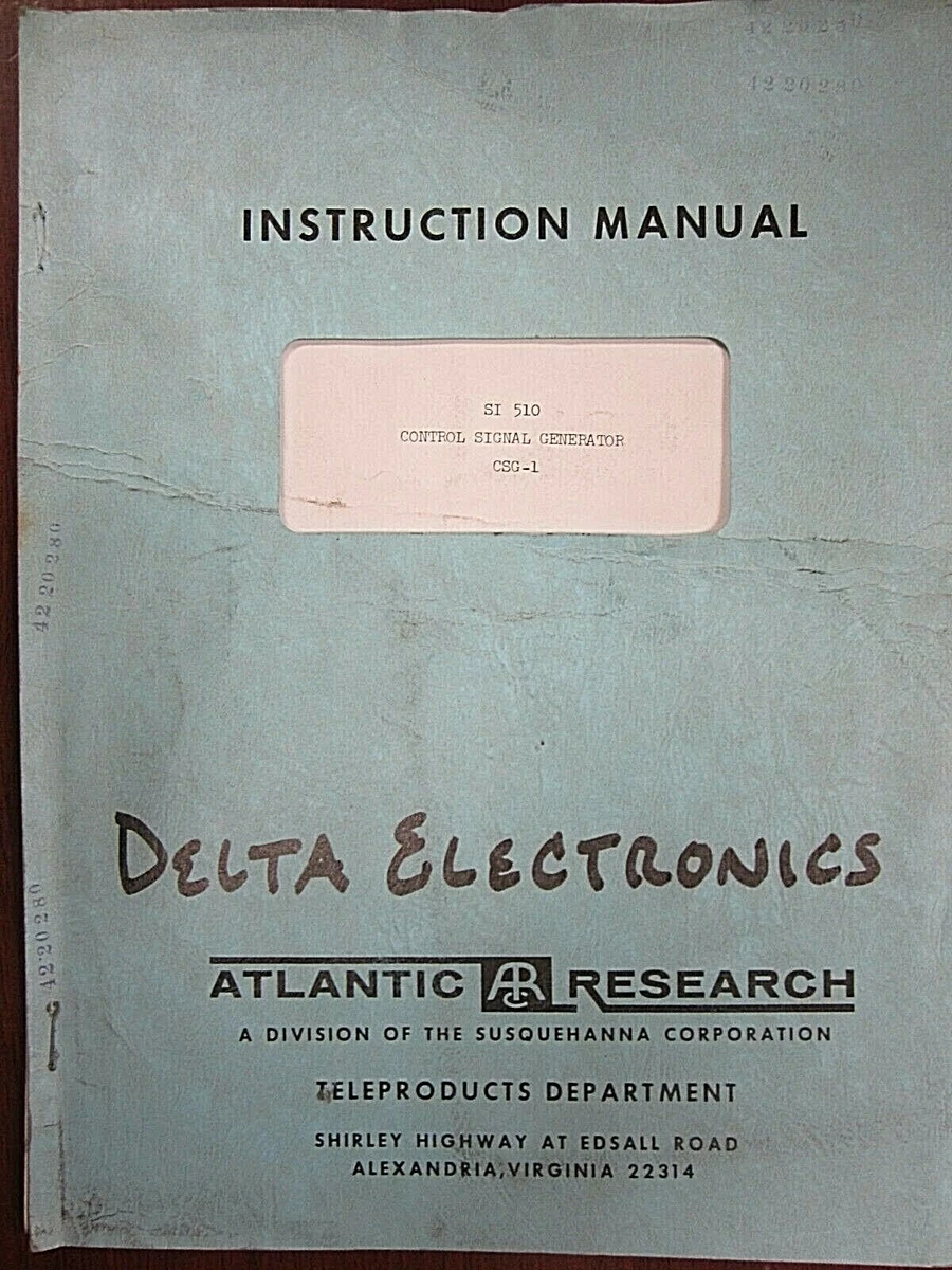 Atlantic Research SI-510 Control Signal Generator CSG-1.