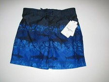 Tommy Bahama Little Boy's 4 Royal Blue Swim Trunks Shorts Lined Sharks UPF 50