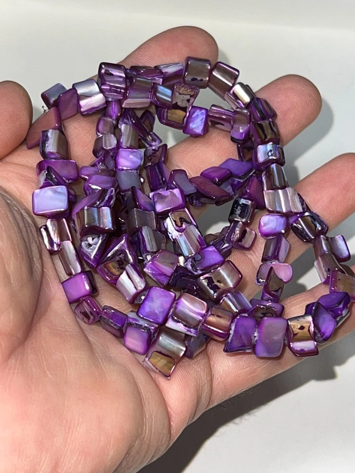 Винтажный фиолетовый высокого класса недвижимости заявление ожерелье Lucite 16» длиной - Изображение 4 из 4