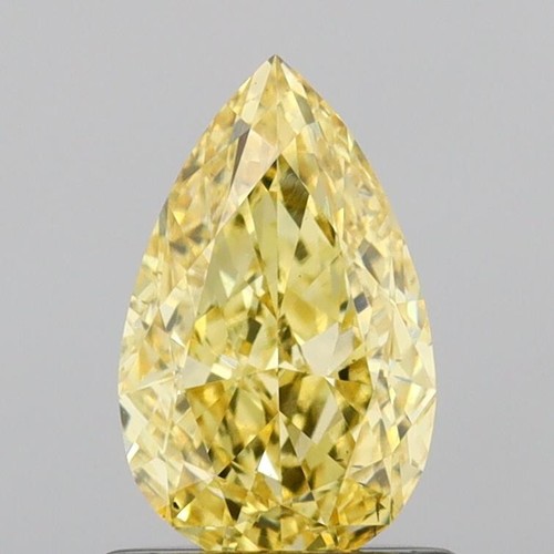 0.80 CT Yellow Pear Lab Grown Diamond For Engagement Ring - IGI Certified - Picture 3 of 4