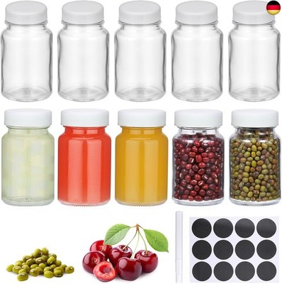 Hejo Kleine Shot Flaschen zum Befüllen, 60ml Kleine Glasflaschen, Dicke Ingwer 