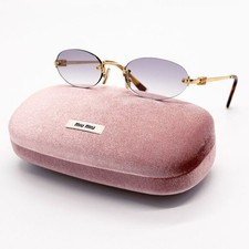NEW MIU MIU SUNGLASSES MUA54S 5AK04O OVAL GOLD WOMEN SUNGLASSES MU A54S SMU A54