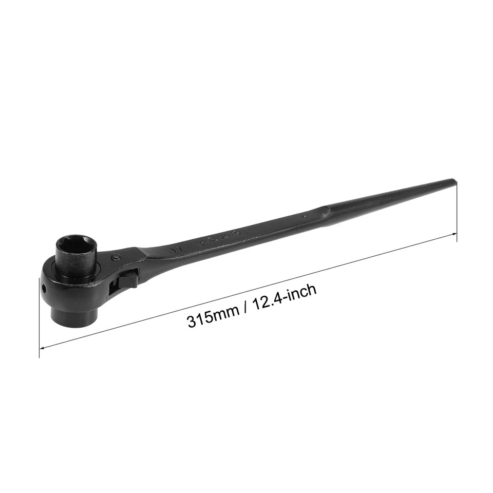 17x19mm Esagono Impalcatura Podger Cricchetto Chiave Strumento (Nero ) - Immagine 2 di 4