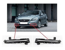 Neu Vorne Stoßstange Unten Grill Rand, Schwarz / Chrom Paar Set für Volvo V40