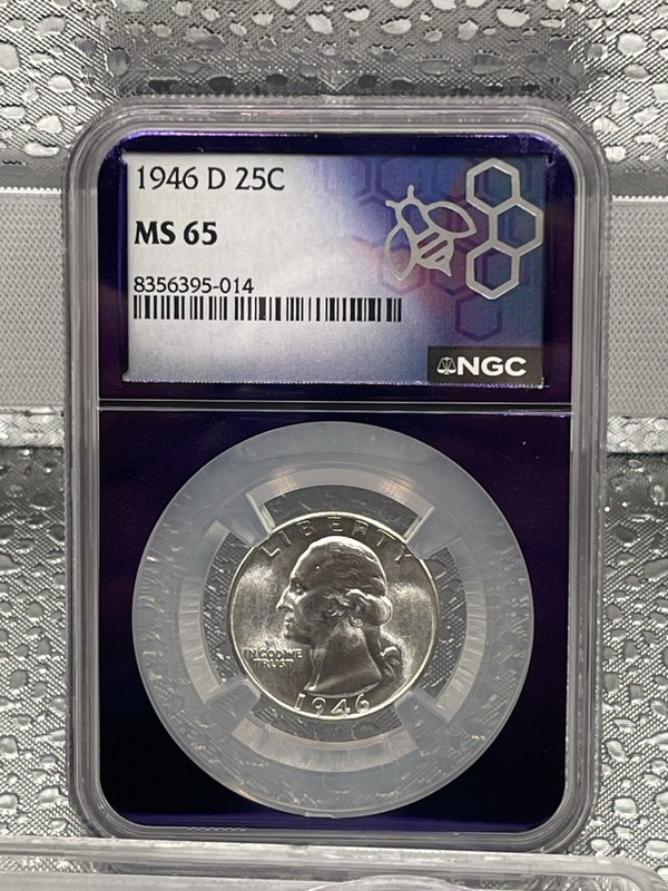 1946d Ms65 Trader Bae Washington Silver Quarter