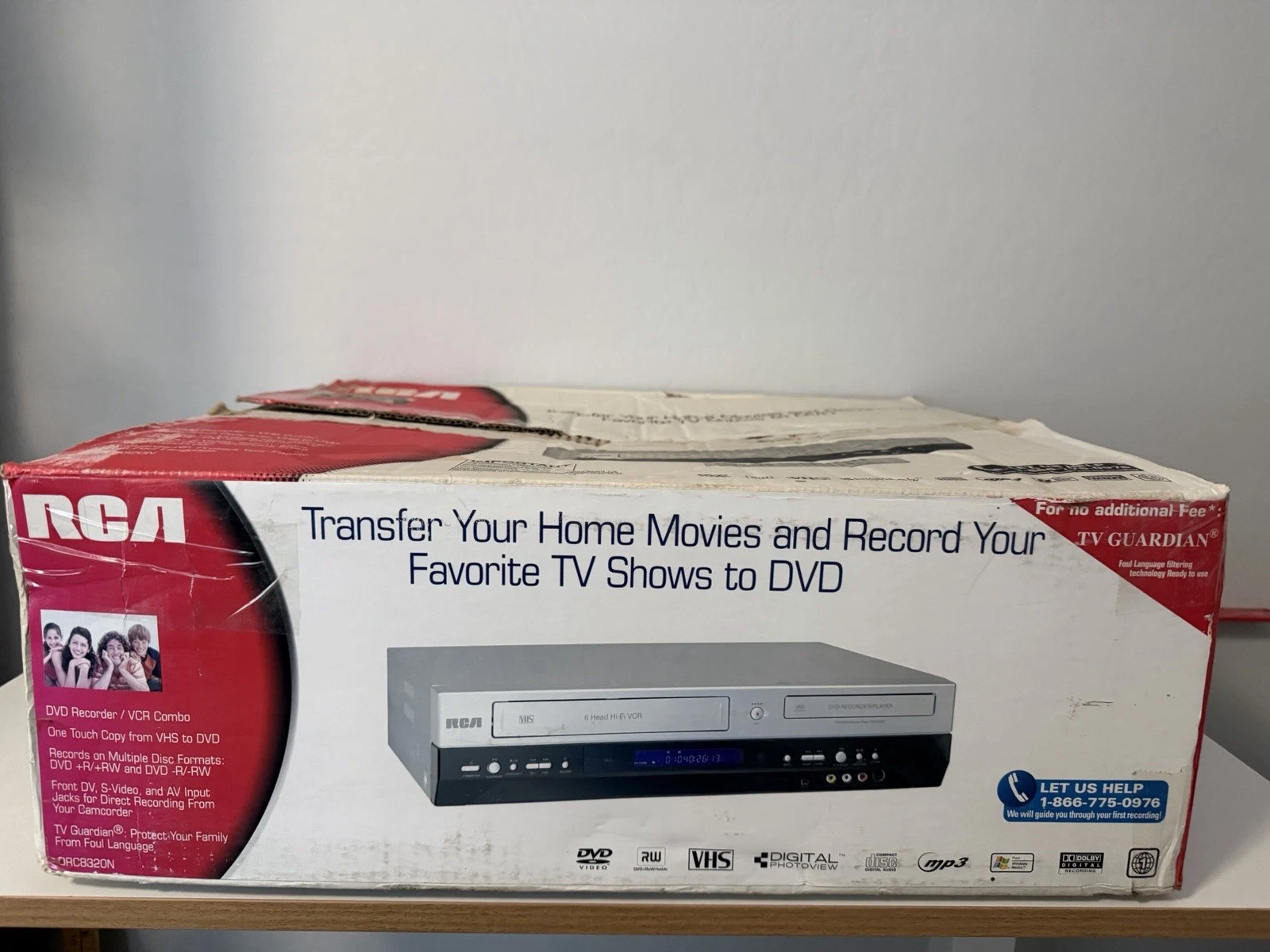 RCA DVD VCR Combo Recorder & 6 Head DRC8320N with Remote - Open Box