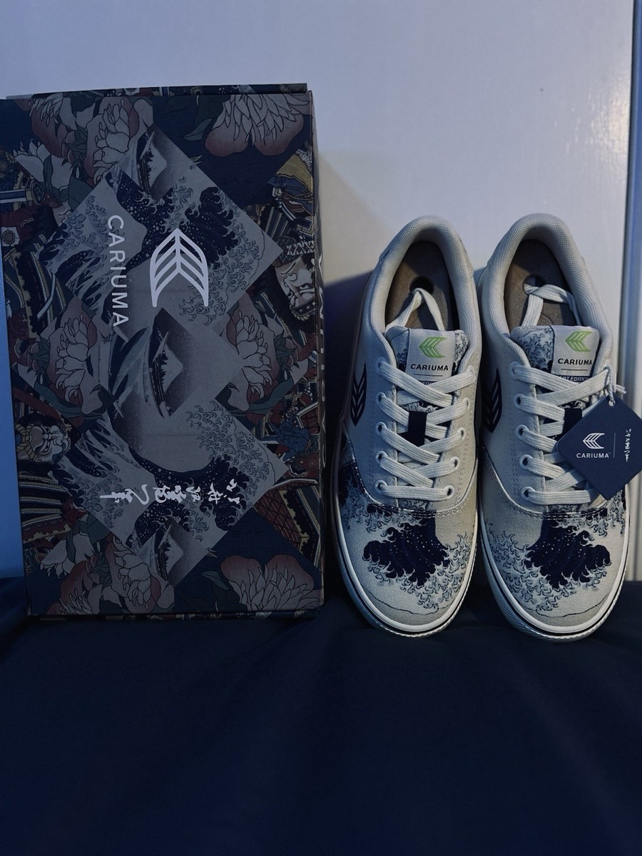 Cariuma NAIOCA X Hokusai Shoes Sz Mens 8 / Womens 9.5 White Wave Off Kanagawa Cariuma Naioca x Hokusai “The Great Wave” Canvas Sneaker | eBay main image 4