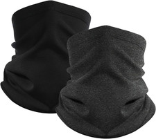 2 Pack Winter Neck Gaiter Warmer Face for Cold Weather Windproof Scarf for Skii