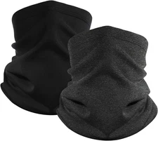 2 Pack Winter Neck Gaiter Warmer Face  for Cold Weather Windproof Scarf for Skii