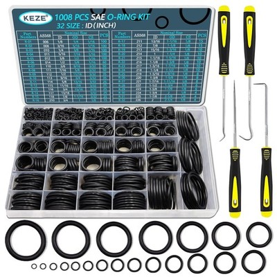 32 Sizes SAE O Rings Kit - Faucet Hydraulic Automotive Seals..
