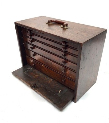 Antique Wooden Engineers Toolbox Tool Box Collectors Storage