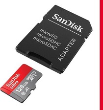 Sandisk Ultra 128GB MicroSD with SD Adapter A1 140MB/s Full HD Video